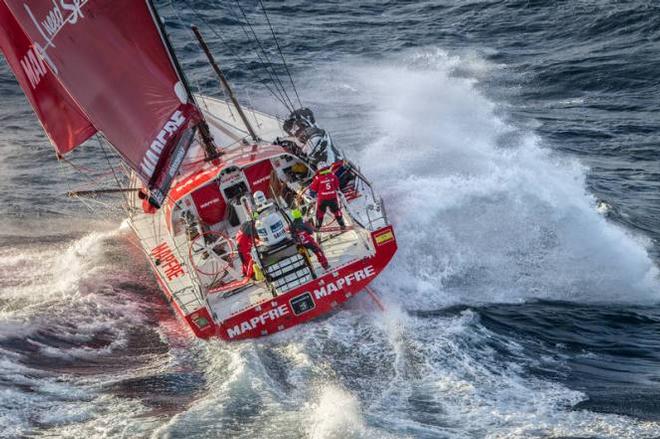 MAPFRE tackles steep and angry seas as they pass East Cape, the eastern-most point of New Zealand - Volvo Ocean Race 2015 ©  Ainhoa Sanchez/Volvo Ocean Race